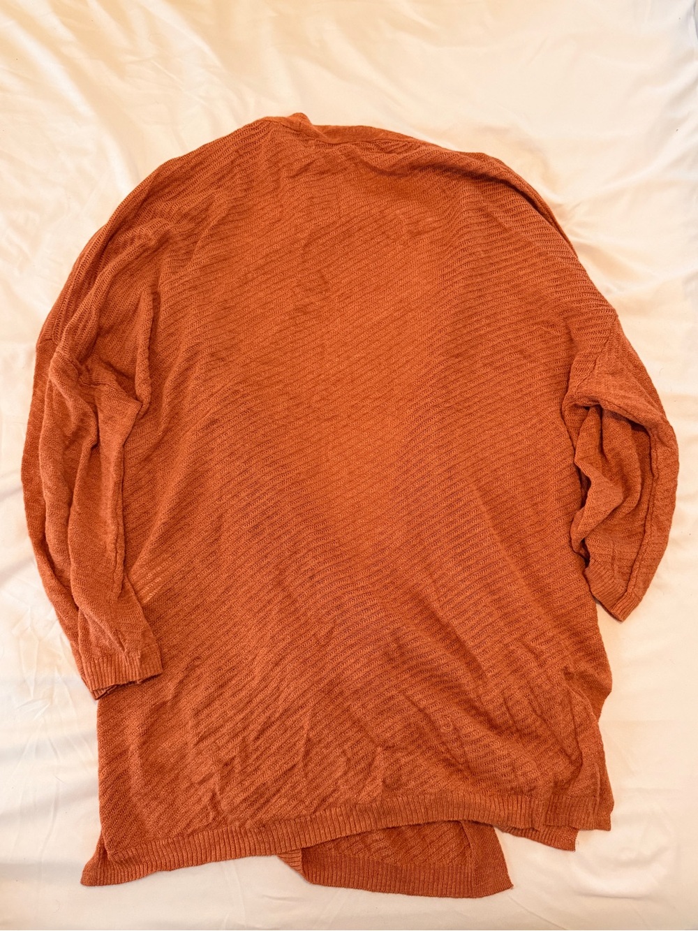 Lightweight Rust Orange Cardigan - Picture 5 of 6
